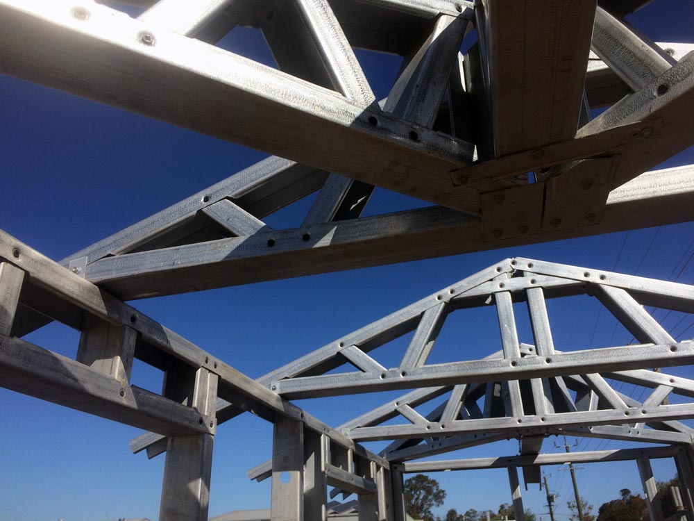 Action Framing Solution Steel Frame Homes Perth Steel Wall Frames Close Up